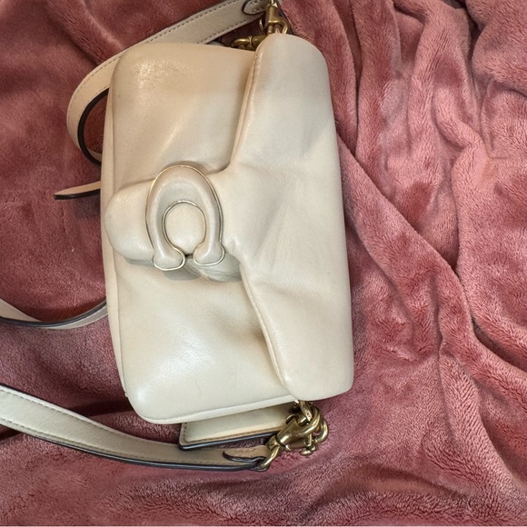 Coach Cream Crossbody with Top Handle and Gold Hardware - Picture 2 of 4
